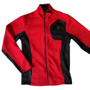 Spyder Bandit Full-zip Stryke Mens Jacket 71h64008-63 Racing Red Size Small
